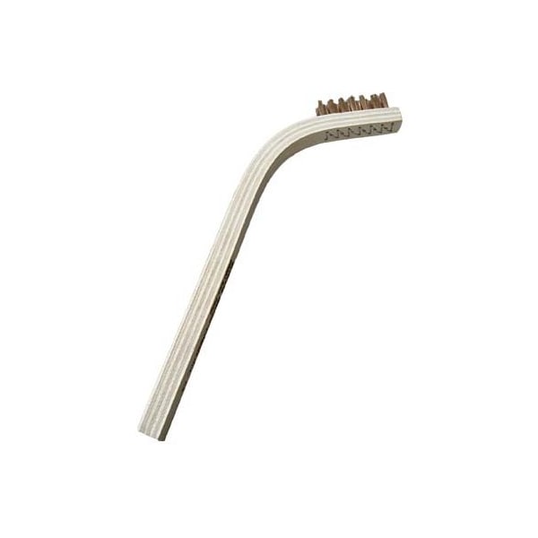 3x7 Row 0.006 Phosphor Bronze Wire and 60 Degree Bent Handle Scratch Brush, PK12